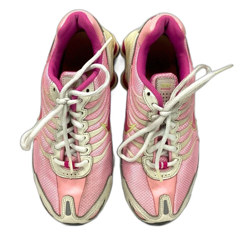 Nike Running Shox - Youth Size 3.5 - Pink/Silver Sneakers - 2007 - 318096-661
